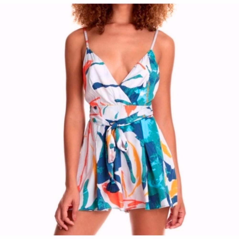 NWT Maaji Fortune Teller Abstract Print Romper